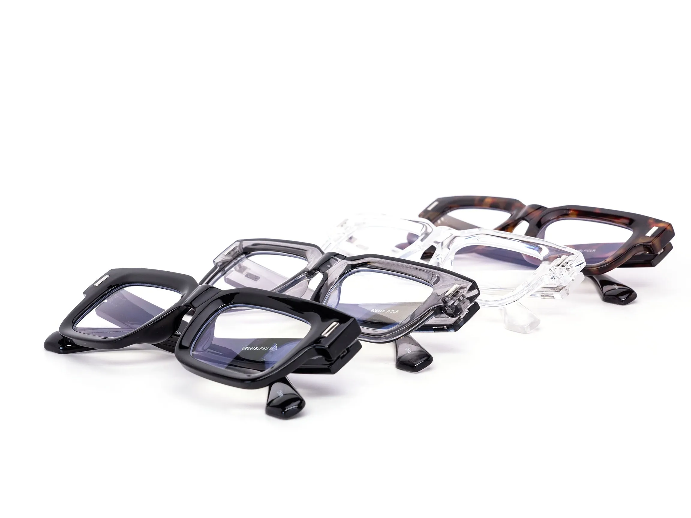 12 Pack: Bold Chunky Square Blue Light Filtering Wholesale Eyeglasses