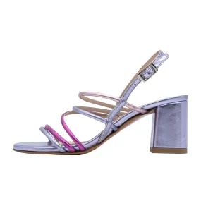 Albano L' Amour By Block High-Heel Shoes Leather Purple Colour For Women