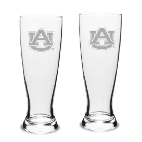 Auburn Tigers Set of 2 Stylish University Pilsner Glasses