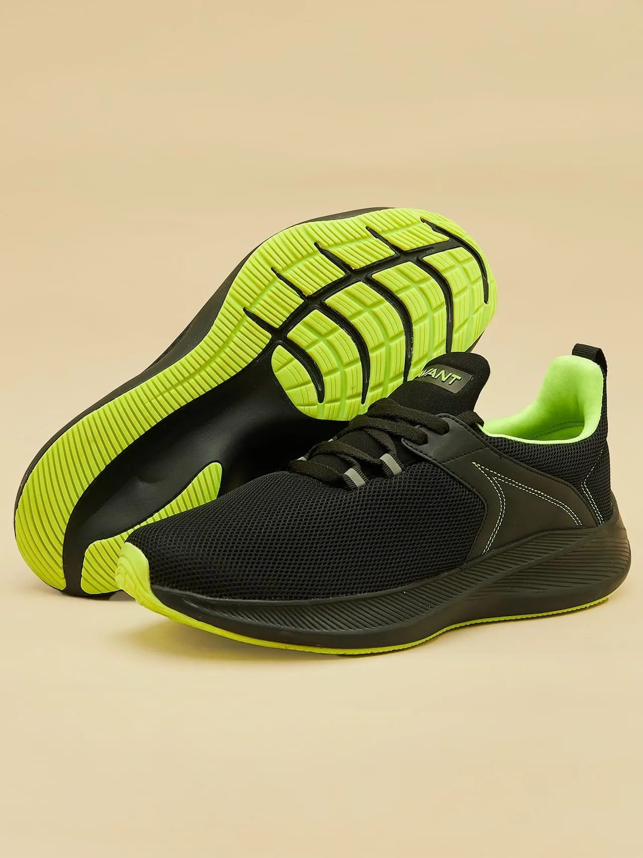 Avant Mens Ultra Flex Walking Shoes, TPR outsoles, Black