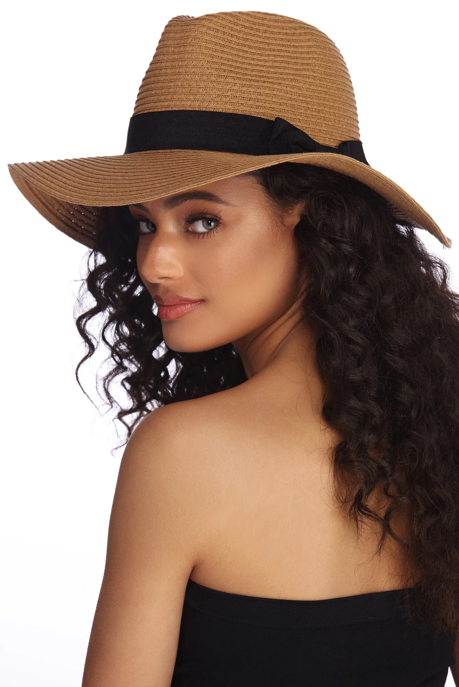 Banded Straw Panama Hat