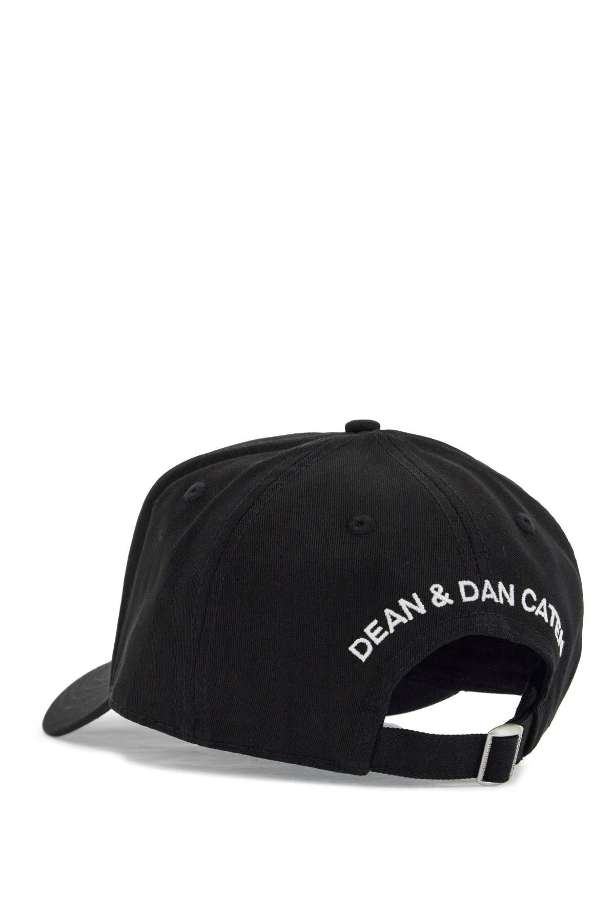 BLACK ADJUSTABLE CURVED BRIM EMBROIDERED BASEBALL CAP