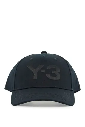 black cotton baseball cap with curved brim adjustable