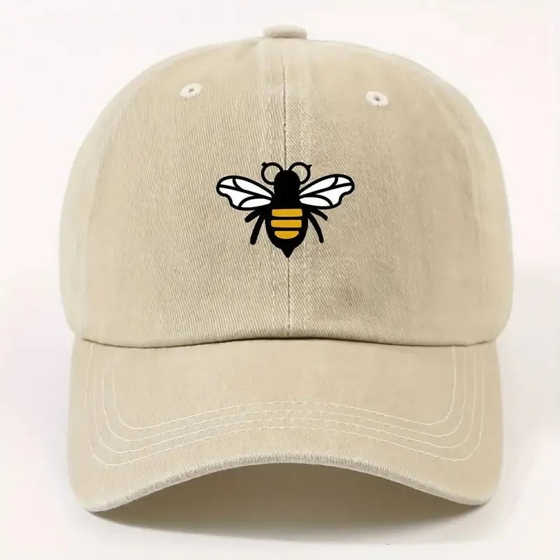 Caps Vibrant Multicolor Bee Print Baseball Cap