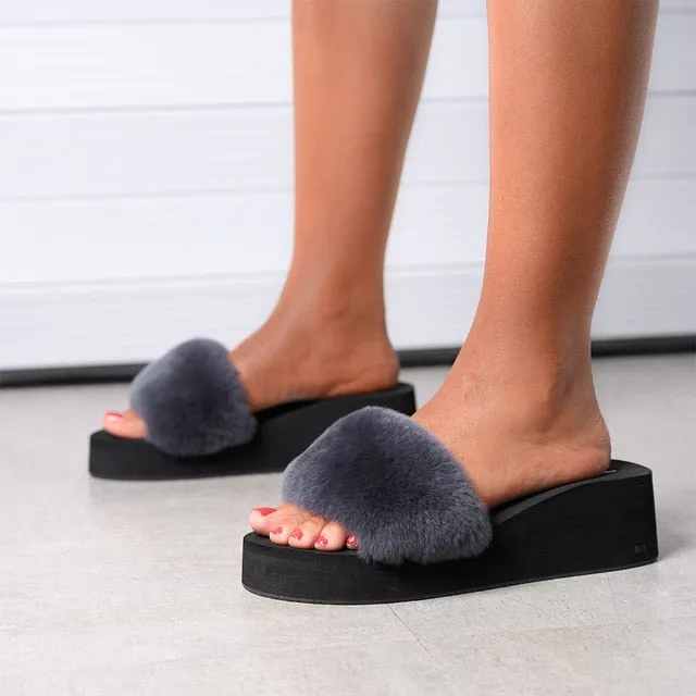 Casual Fluffy Slip On