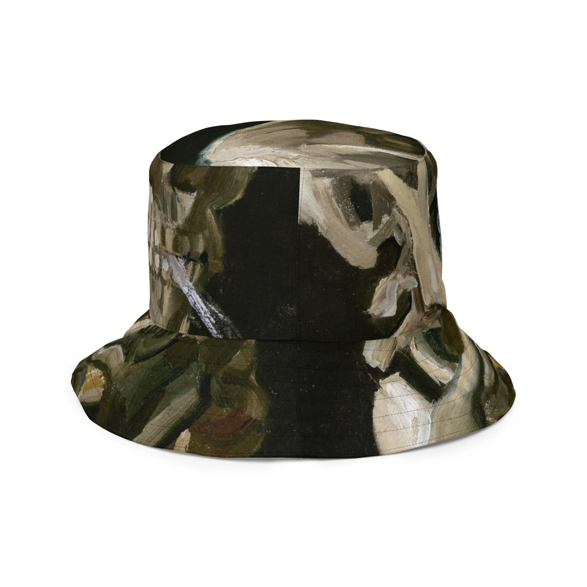 CatsAndThatMate03 "smokin skull" Reversible bucket hat