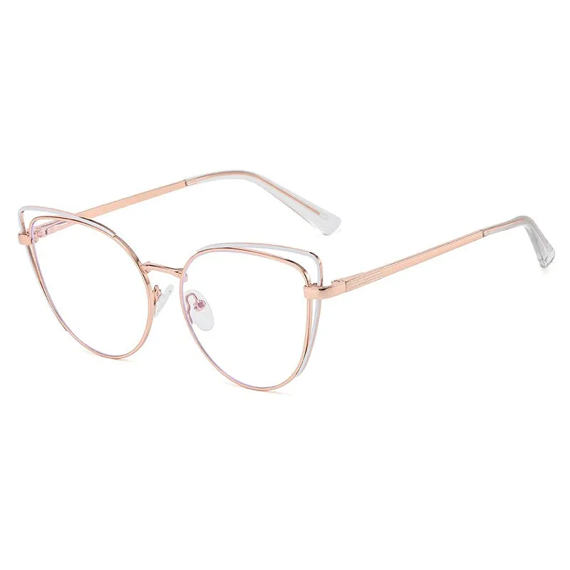 CCspace Women's Full Rim Cat Eye Acetate Alloy Eyeglasses 55253