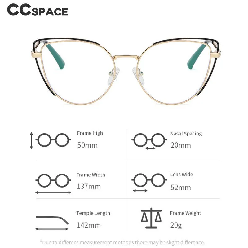 CCspace Women's Full Rim Cat Eye Acetate Alloy Eyeglasses 55253