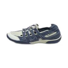 Clarks Mesh Leather Sneaker Walking Shoe Navy Gray Sport Sport Shoes Leather Blue Colour For Women