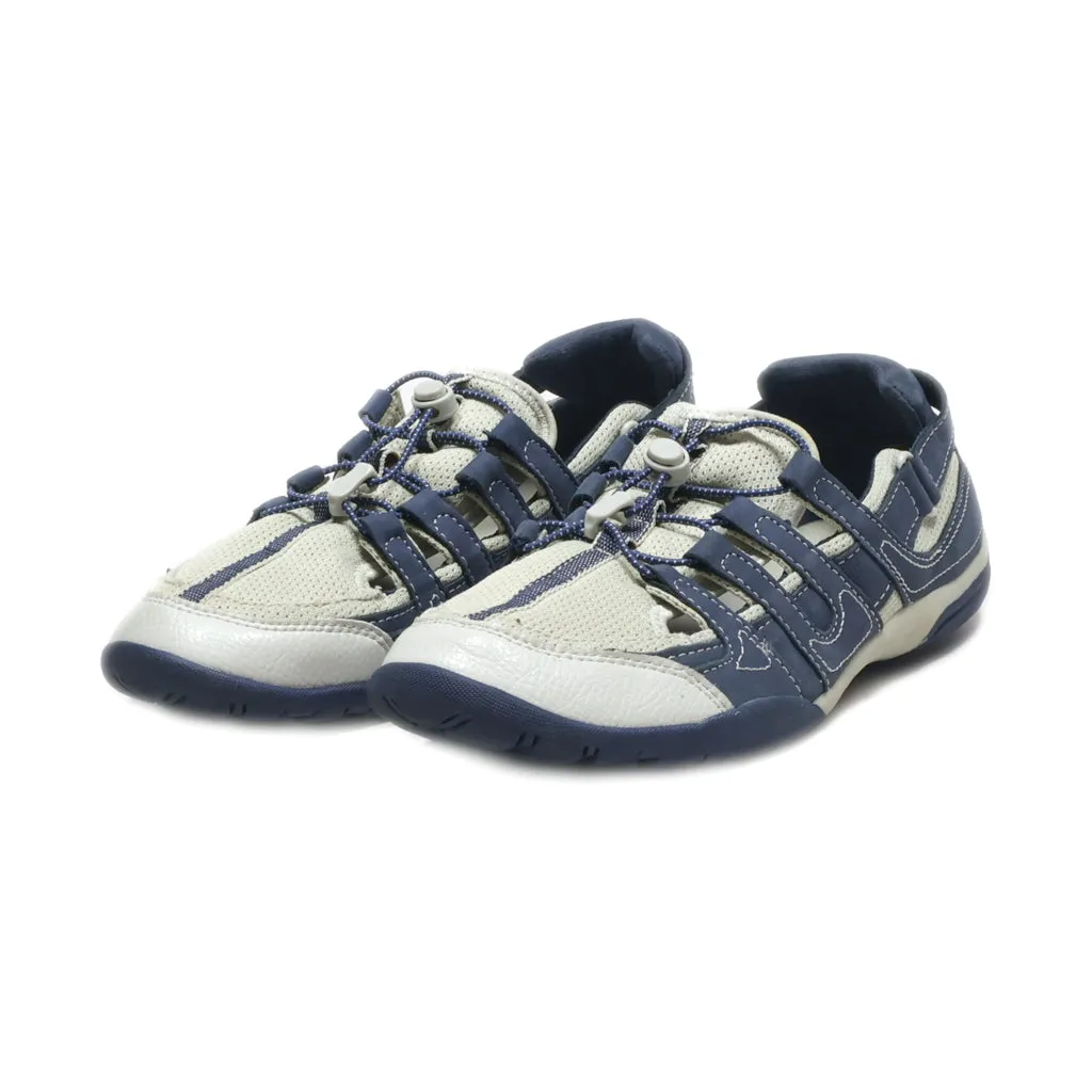 Clarks Mesh Leather Sneaker Walking Shoe Navy Gray Sport Sport Shoes Leather Blue Colour For Women