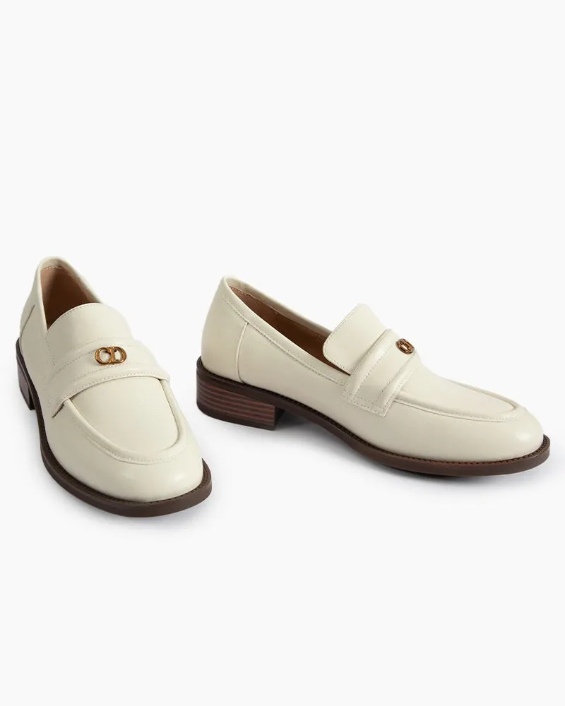 Comfortable Lug-Sole Leather Loafers