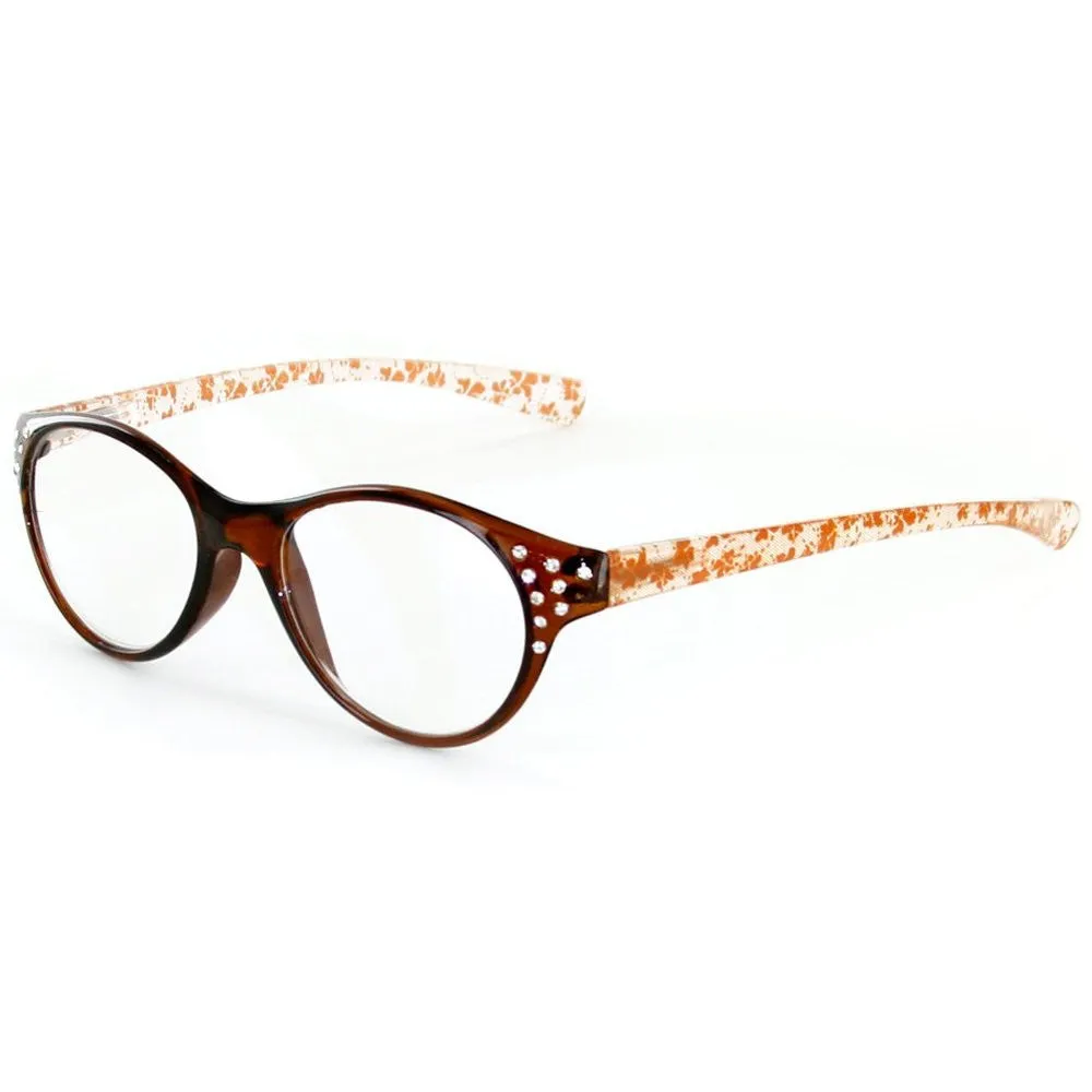 Crystal Lace Women's Trendy Reading Glasses