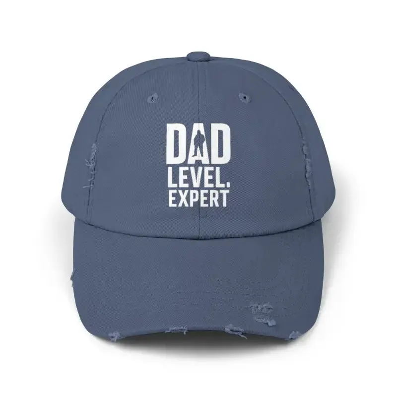 Distressed Hats Dad Level Expert Fathers Day Hat