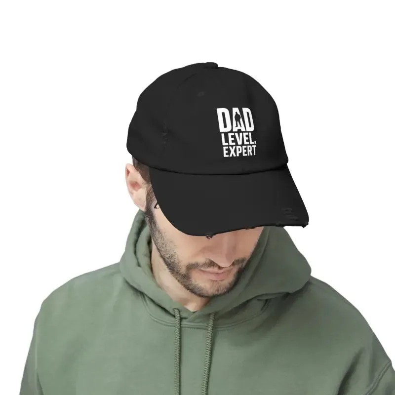 Distressed Hats Dad Level Expert Fathers Day Hat