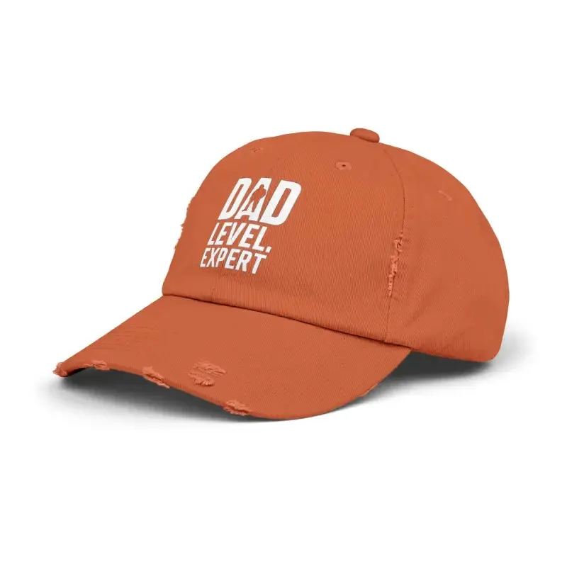 Distressed Hats Dad Level Expert Fathers Day Hat