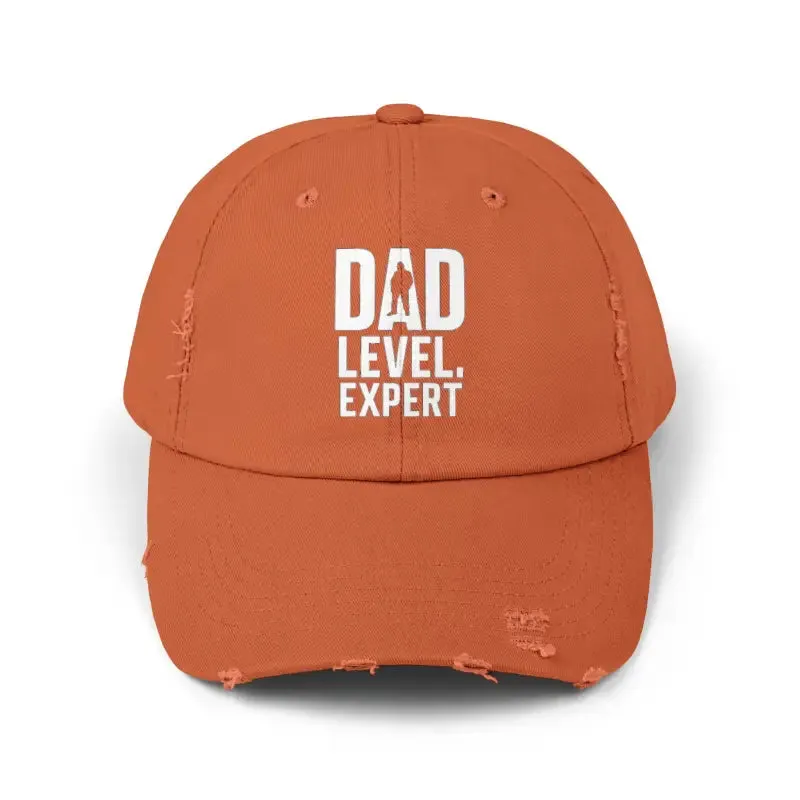 Distressed Hats Dad Level Expert Fathers Day Hat