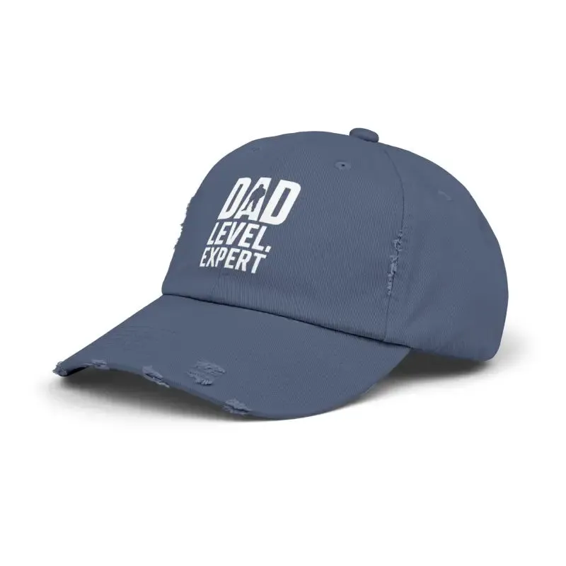 Distressed Hats Dad Level Expert Fathers Day Hat