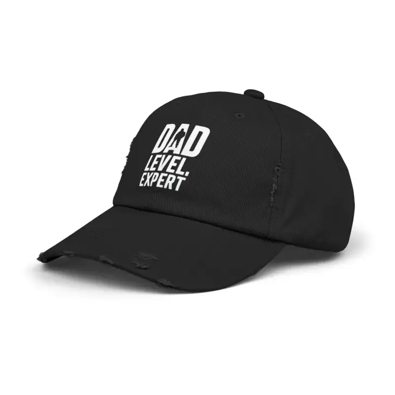 Distressed Hats Dad Level Expert Fathers Day Hat