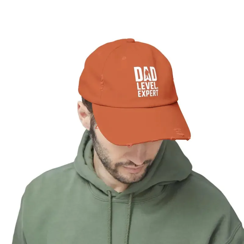 Distressed Hats Dad Level Expert Fathers Day Hat