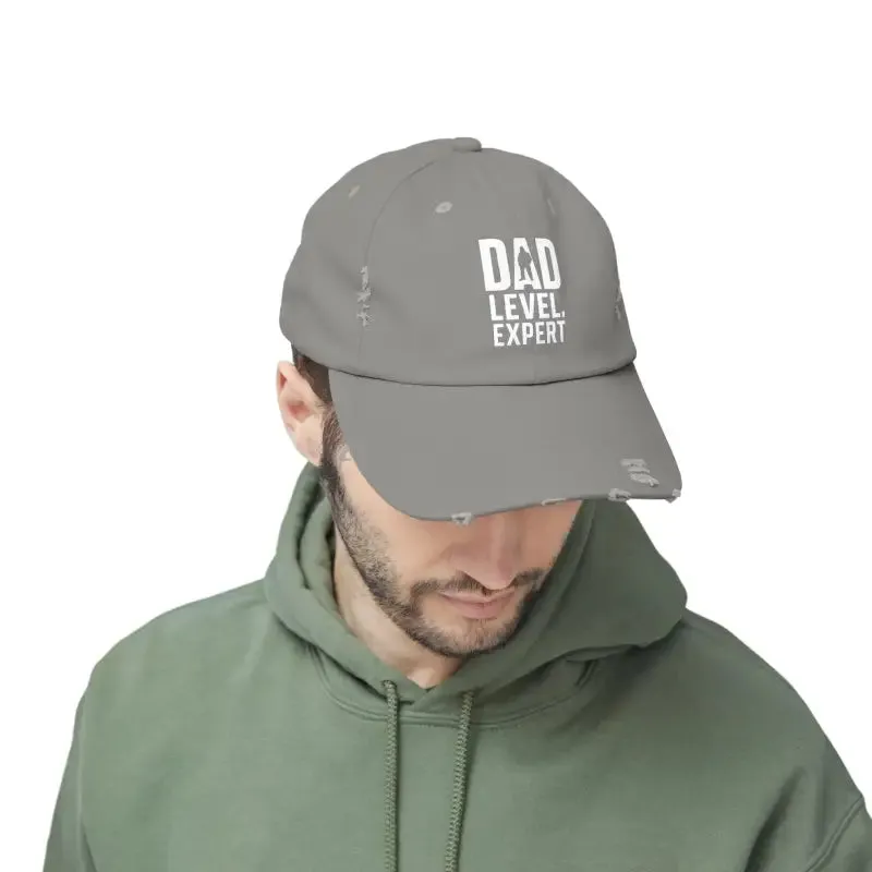 Distressed Hats Dad Level Expert Fathers Day Hat
