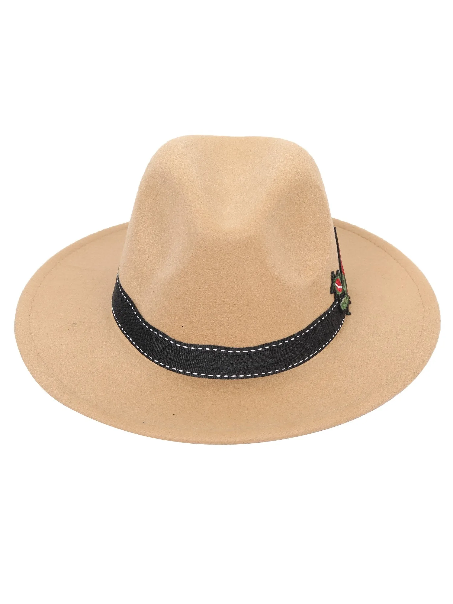 FabSeasons Trilby Top Hat / cap for Men with BOHO Embroidary