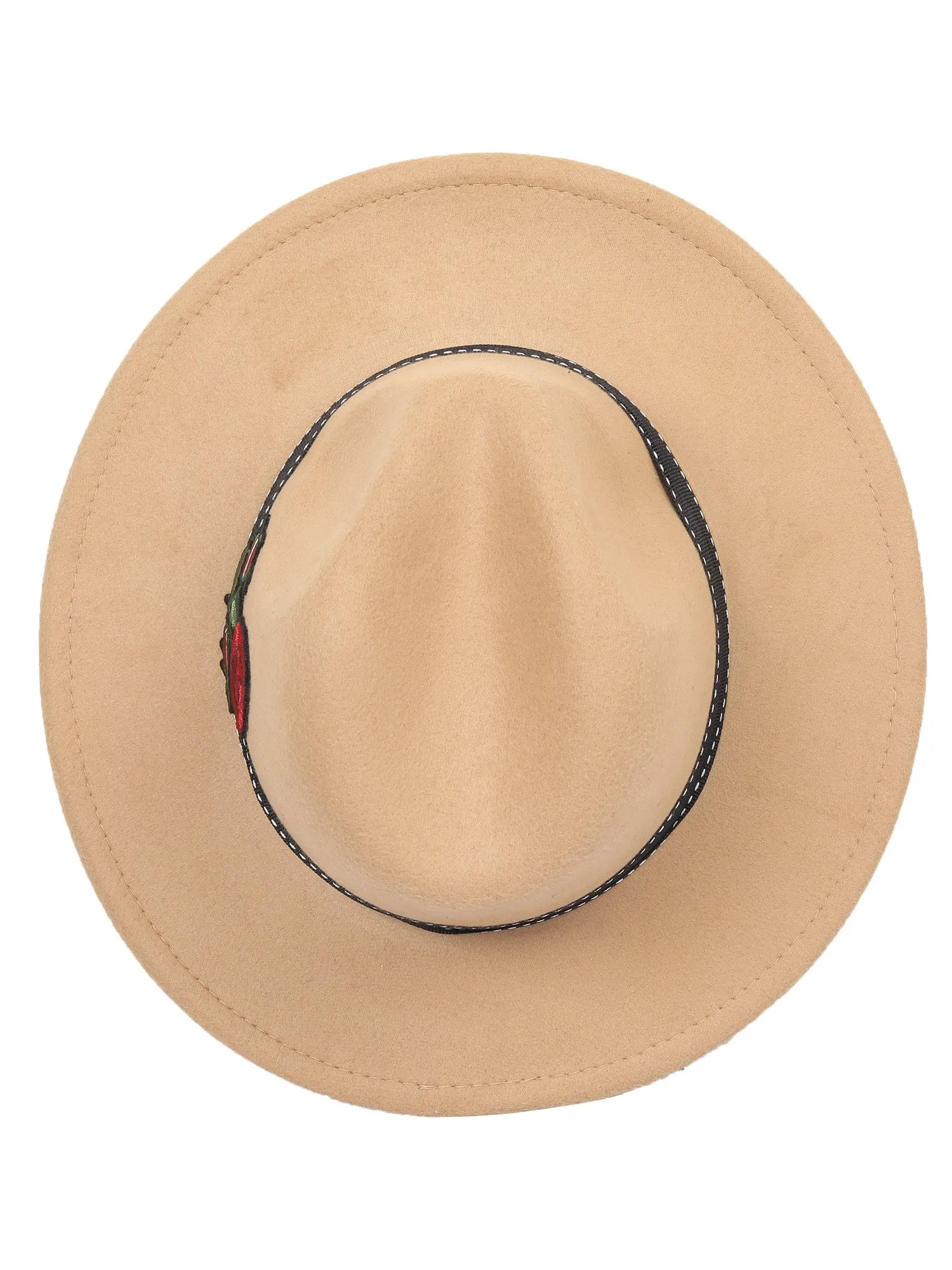 FabSeasons Trilby Top Hat / cap for Men with BOHO Embroidary
