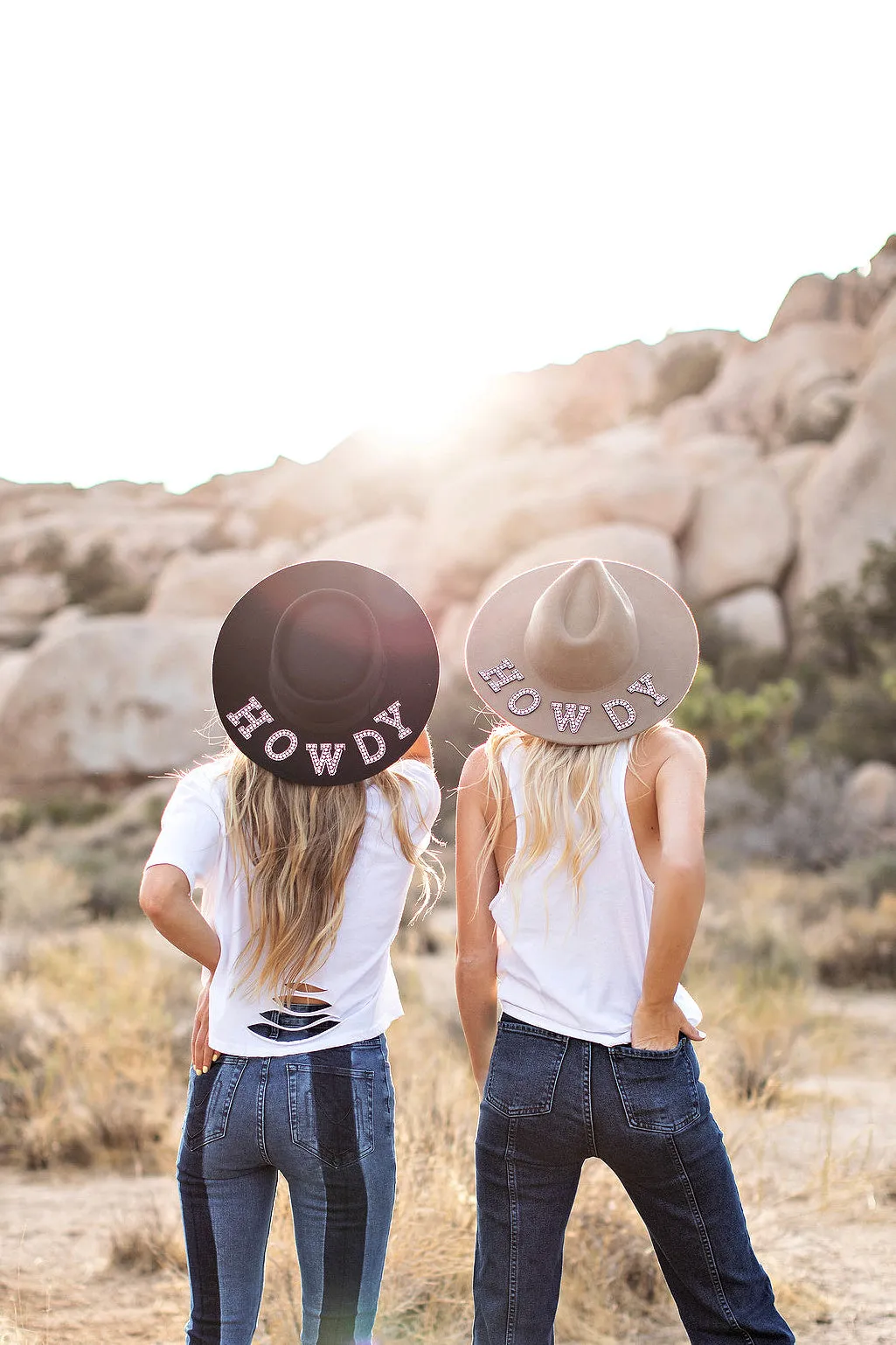 FINAL SALE!! "Howdy" Wool Hat in Black in 2 Styles