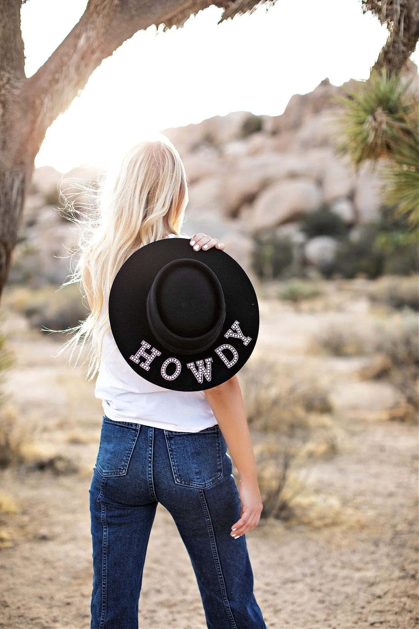 FINAL SALE!! "Howdy" Wool Hat in Black in 2 Styles