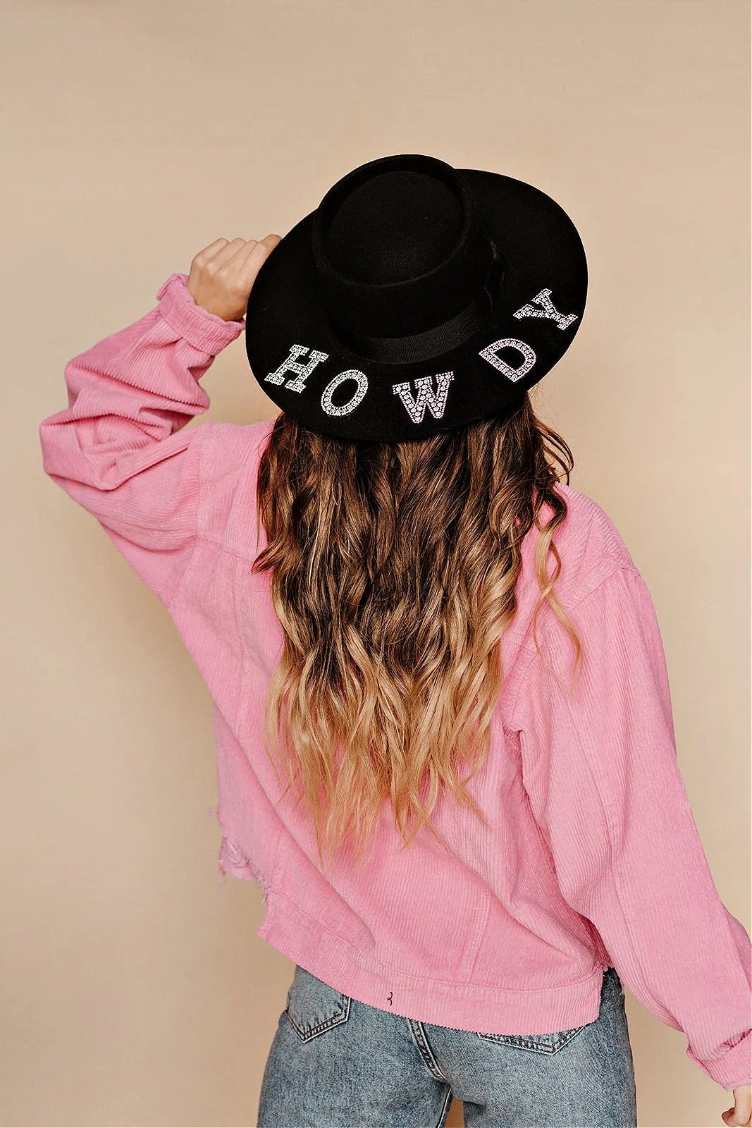 FINAL SALE!! "Howdy" Wool Hat in Black in 2 Styles