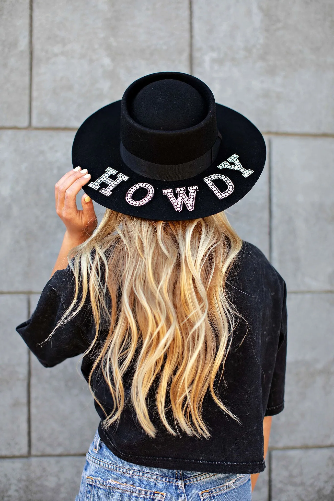 FINAL SALE!! "Howdy" Wool Hat in Black in 2 Styles