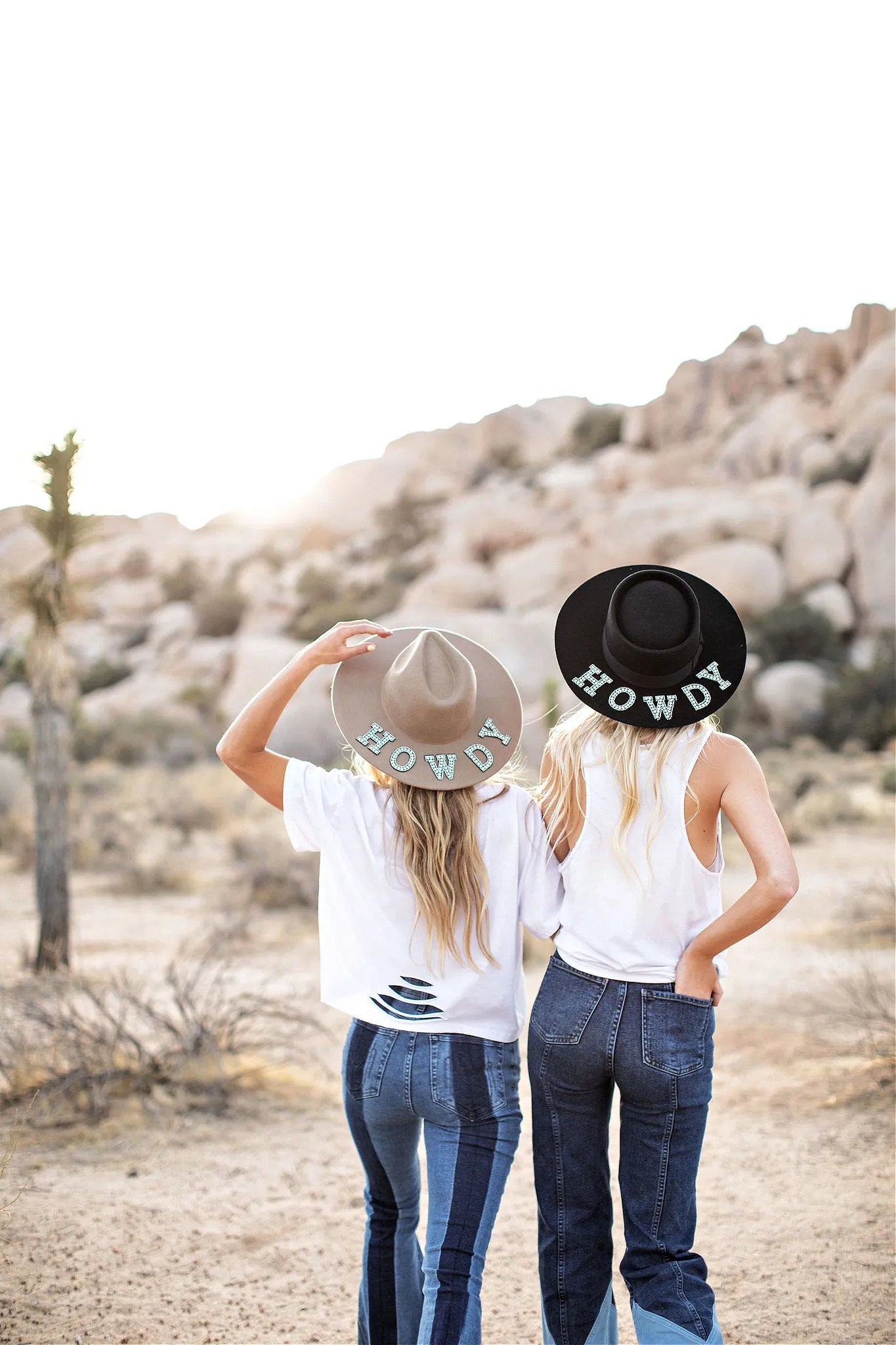 FINAL SALE!! "Howdy" Wool Hat in Black in 2 Styles