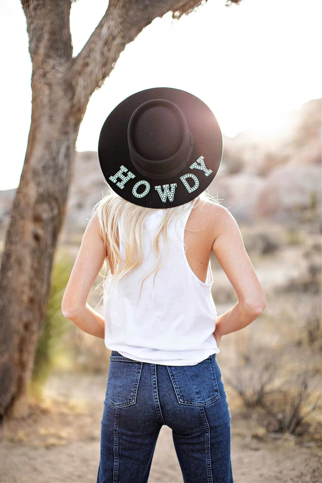 FINAL SALE!! "Howdy" Wool Hat in Black in 2 Styles