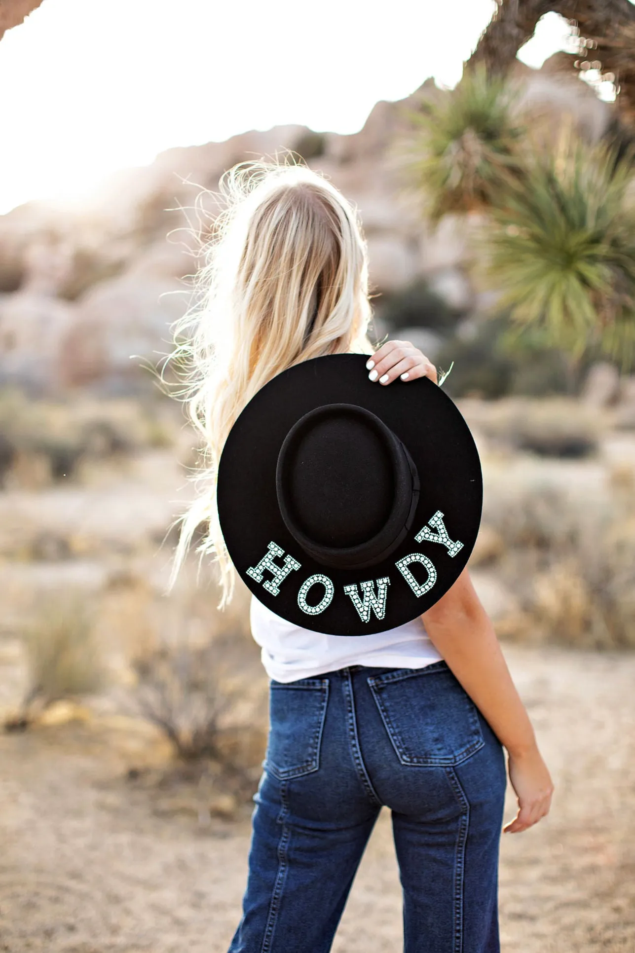 FINAL SALE!! "Howdy" Wool Hat in Black in 2 Styles