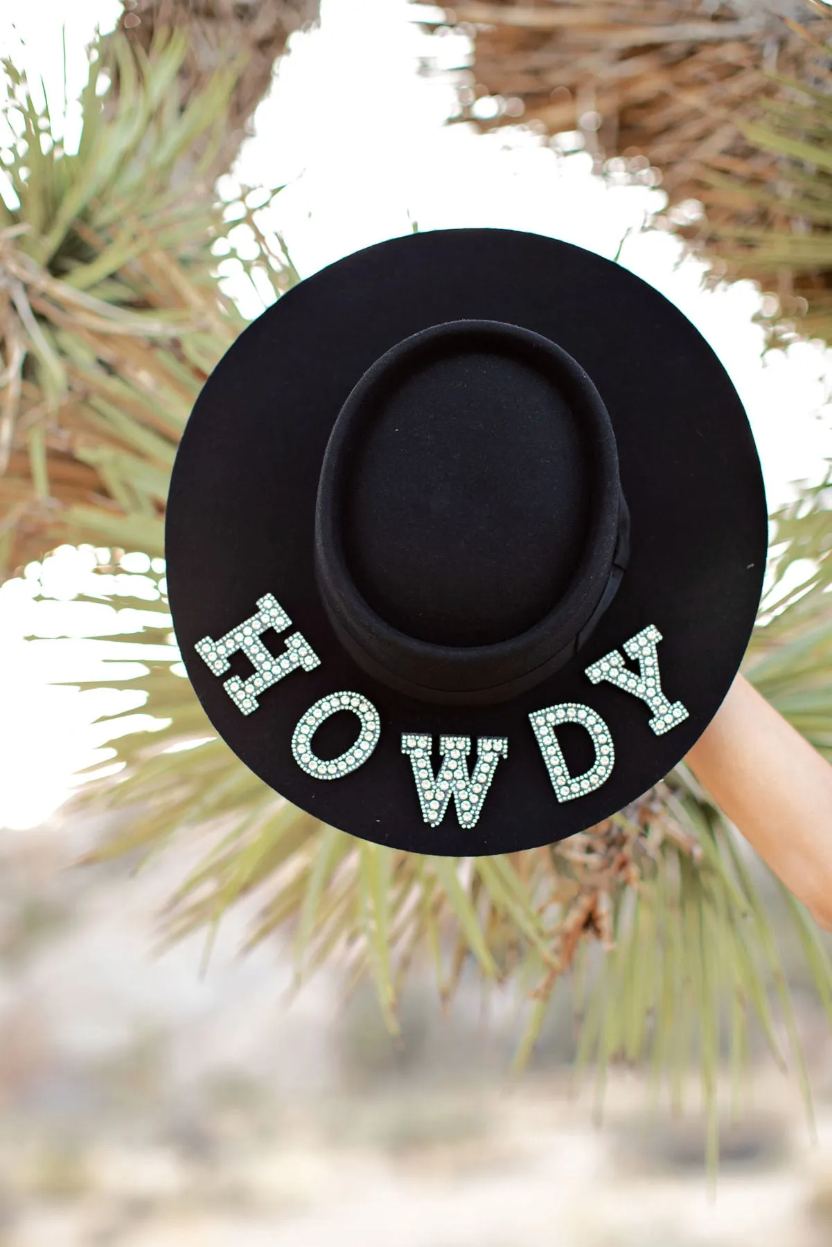 FINAL SALE!! "Howdy" Wool Hat in Black in 2 Styles