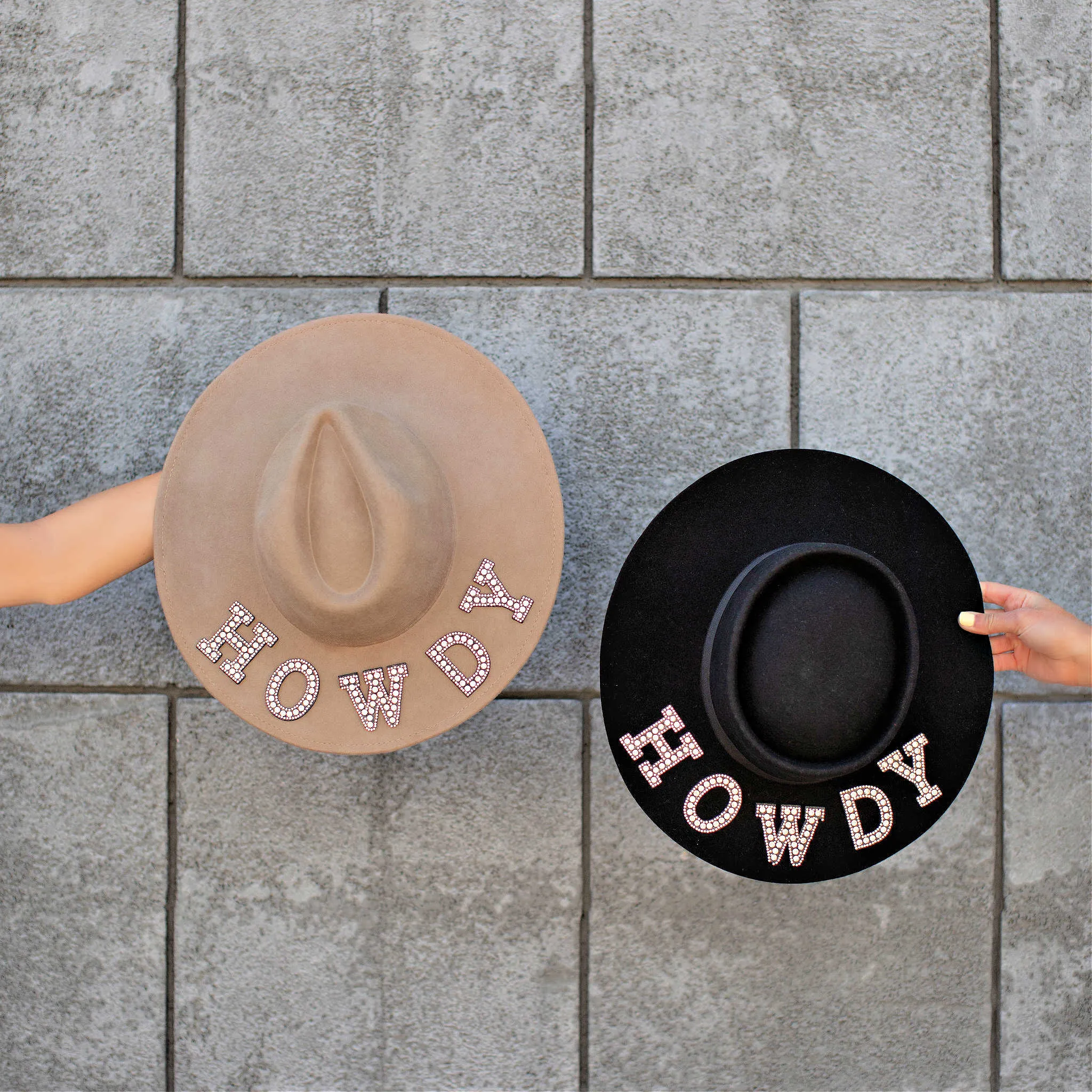 FINAL SALE!! "Howdy" Wool Hat in Black in 2 Styles