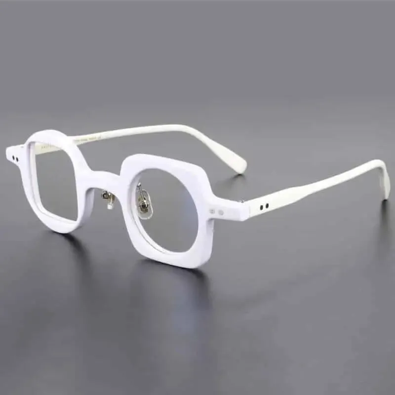 Geometric Round Square Acetate Glasses
