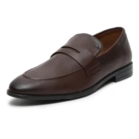 LOUIS STITCH Men's Brunette Brown Shoes Slipon Style Comfortable Moccasins for Men