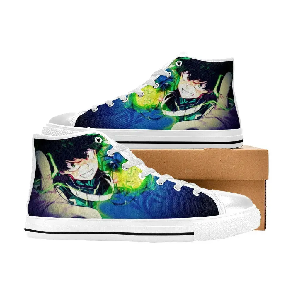 My Hero Academia Deku Izuku Midoriya Shoes High Top Sneakers for Kids and Adults