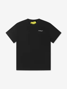 Off-White Boys Logo Industrial T-Shirt in Black
