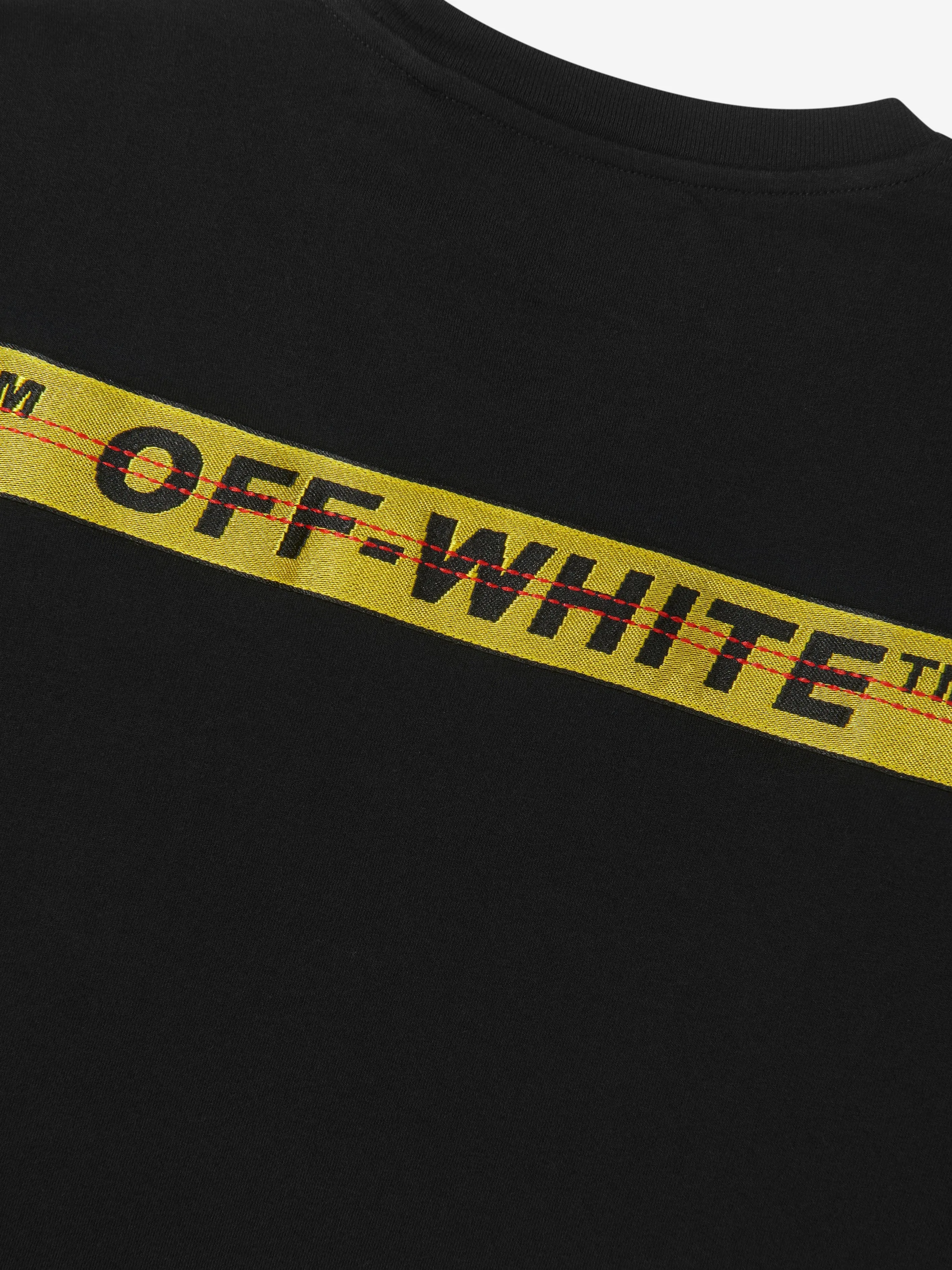 Off-White Boys Logo Industrial T-Shirt in Black