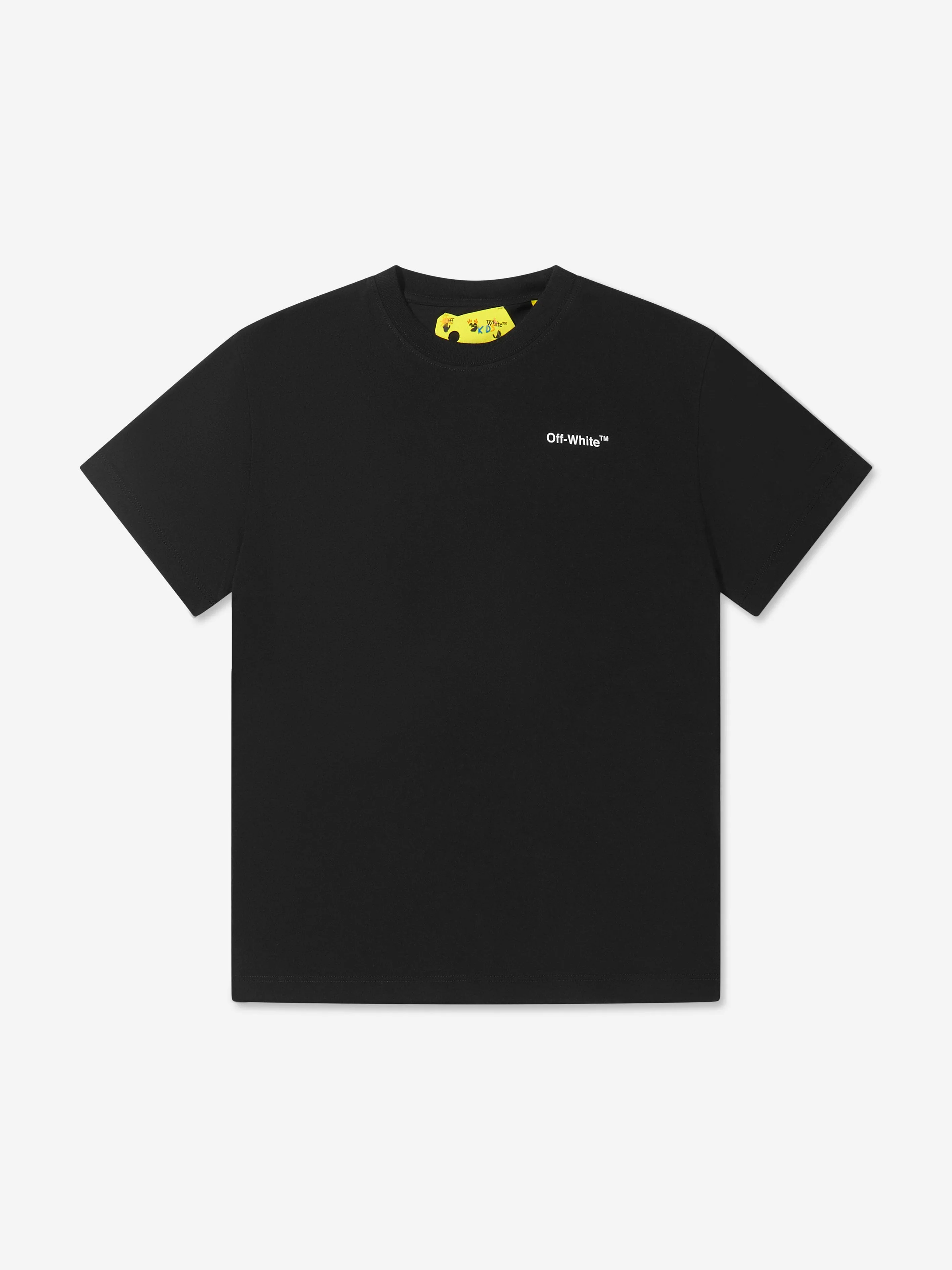 Off-White Boys Logo Industrial T-Shirt in Black