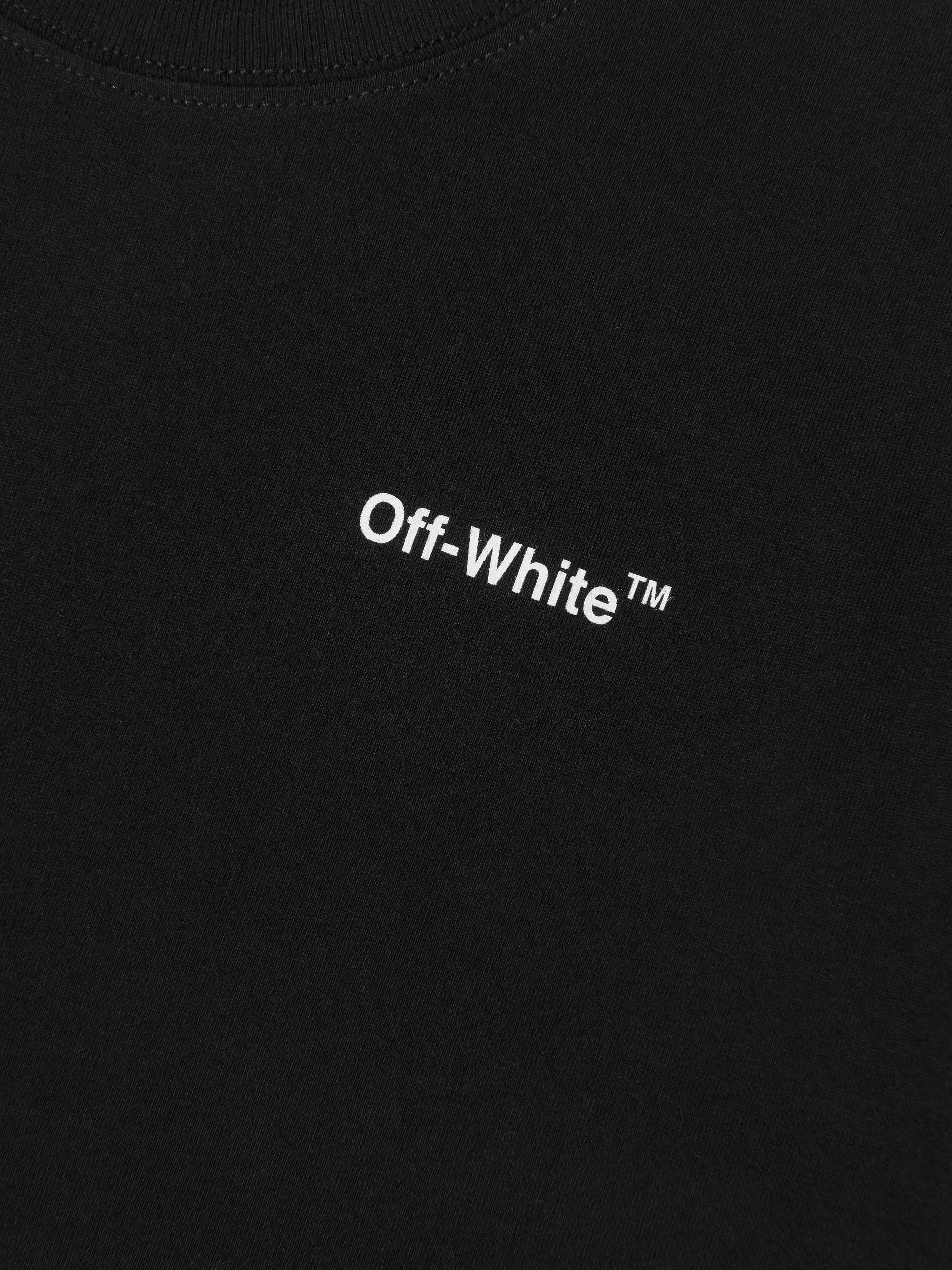 Off-White Boys Logo Industrial T-Shirt in Black