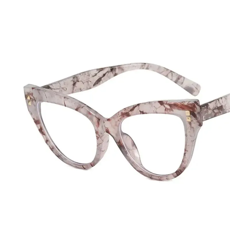 Oversized Frame Clear Cat Eye Glasses