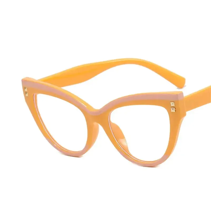 Oversized Frame Clear Cat Eye Glasses