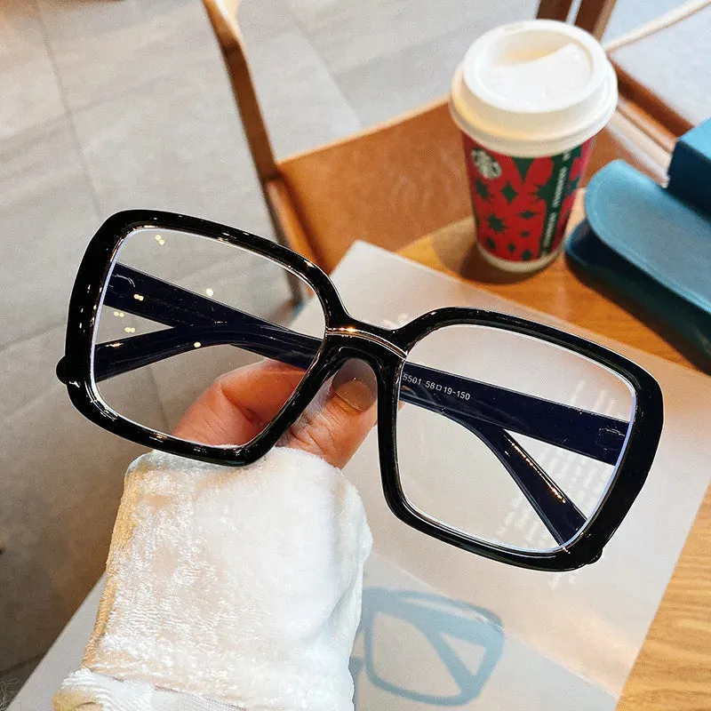 Oversized Vintage Retro Square Optical Glasses