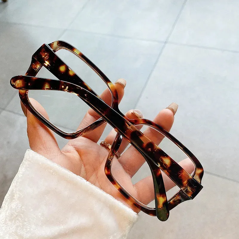 Oversized Vintage Retro Square Optical Glasses
