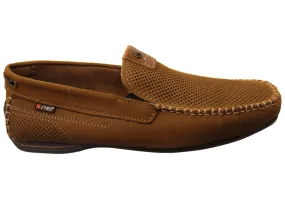 Pegada Collie Mens Comfortable Leather Loafers Shoes Made In Brazil
