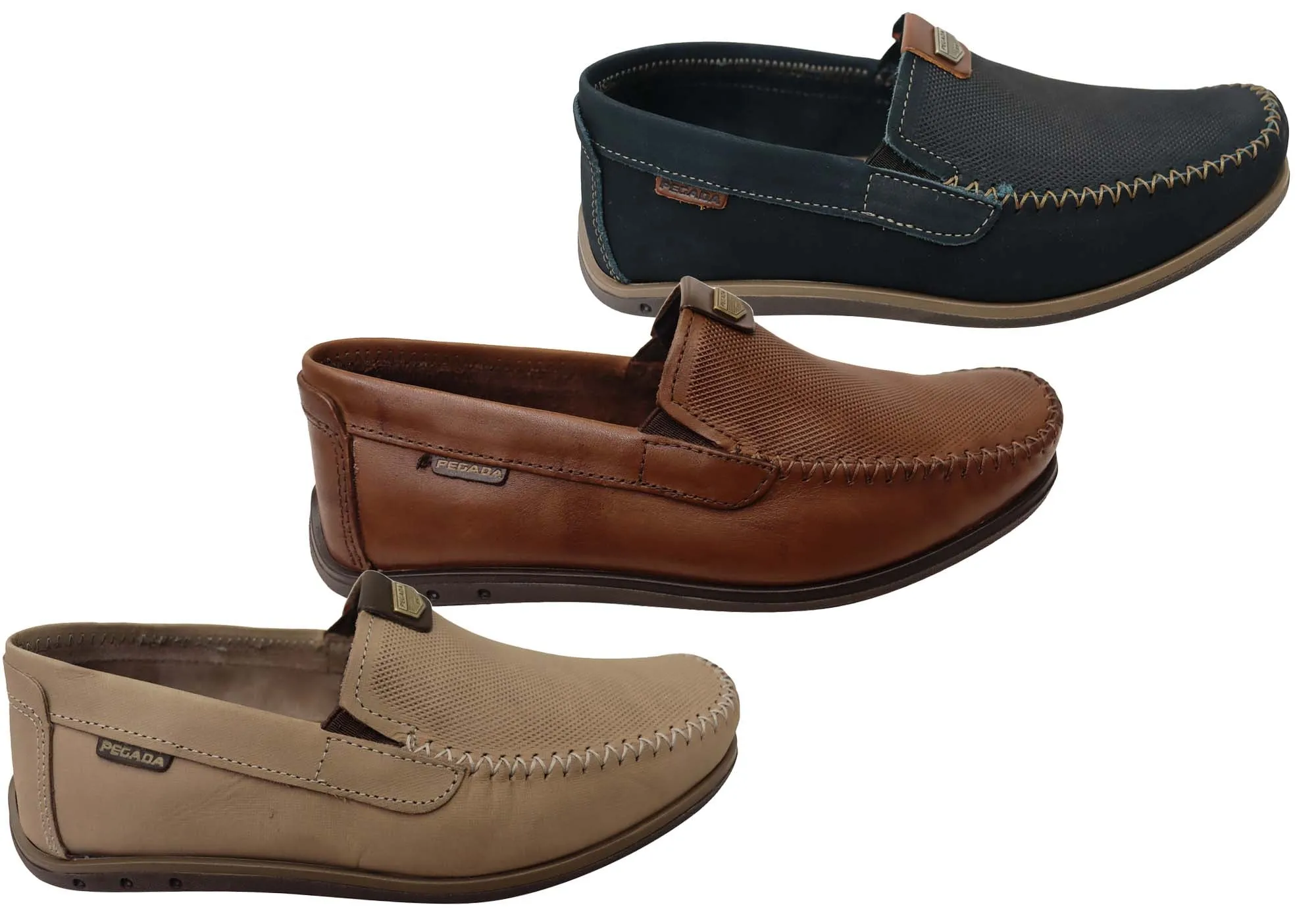 Pegada Oscar Mens Comfortable Leather Loafers Shoes Made In Brazil