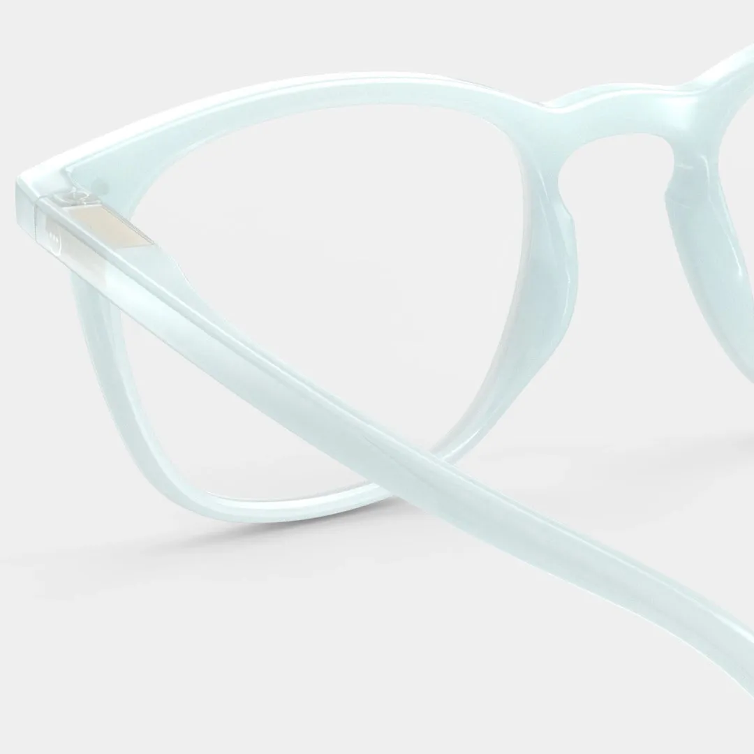 Reading Glasses  1.5 Trapezium in Misty Blue Style E