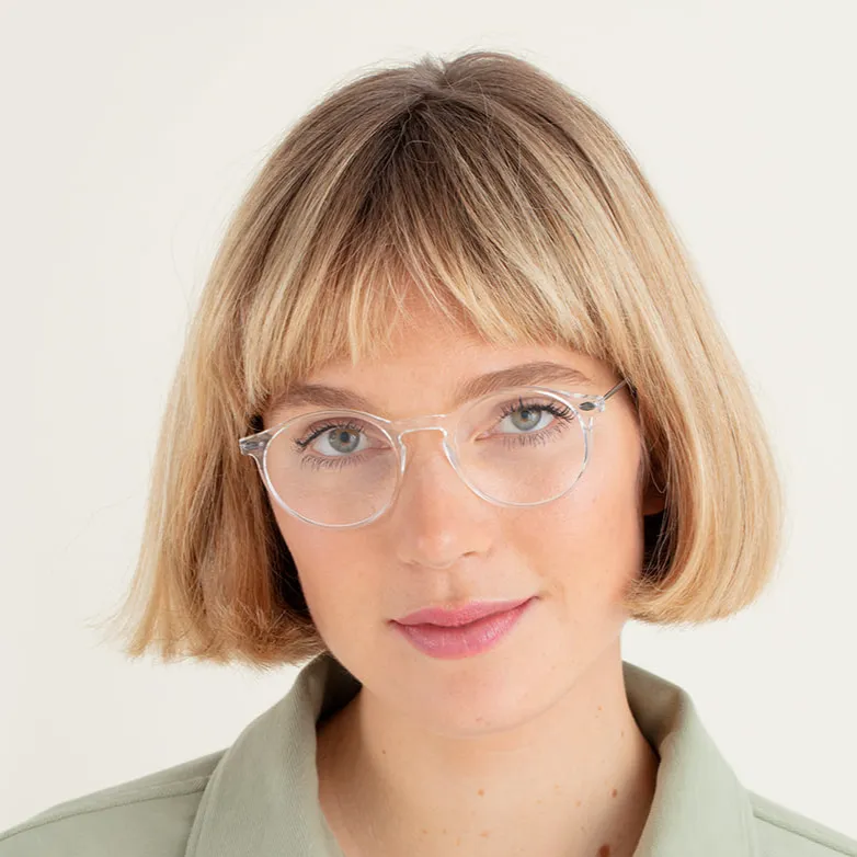 Reading Glasses  3 Crystal Clear Transparent Cruz with Case Nooz